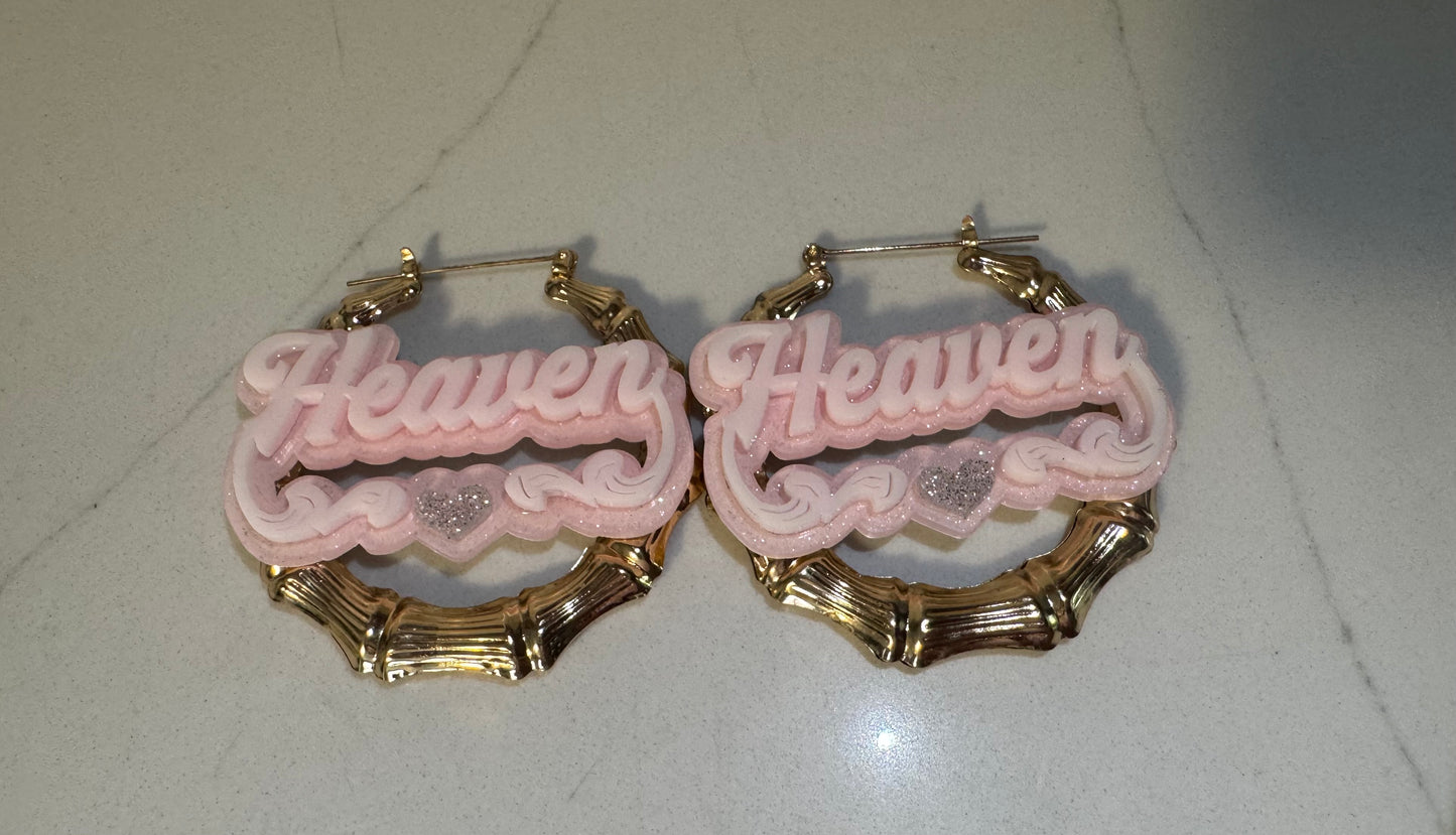 Custom Bamboo Color Earrings