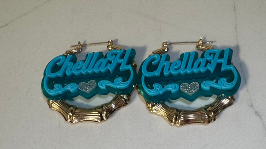 Custom Bamboo Color Earrings