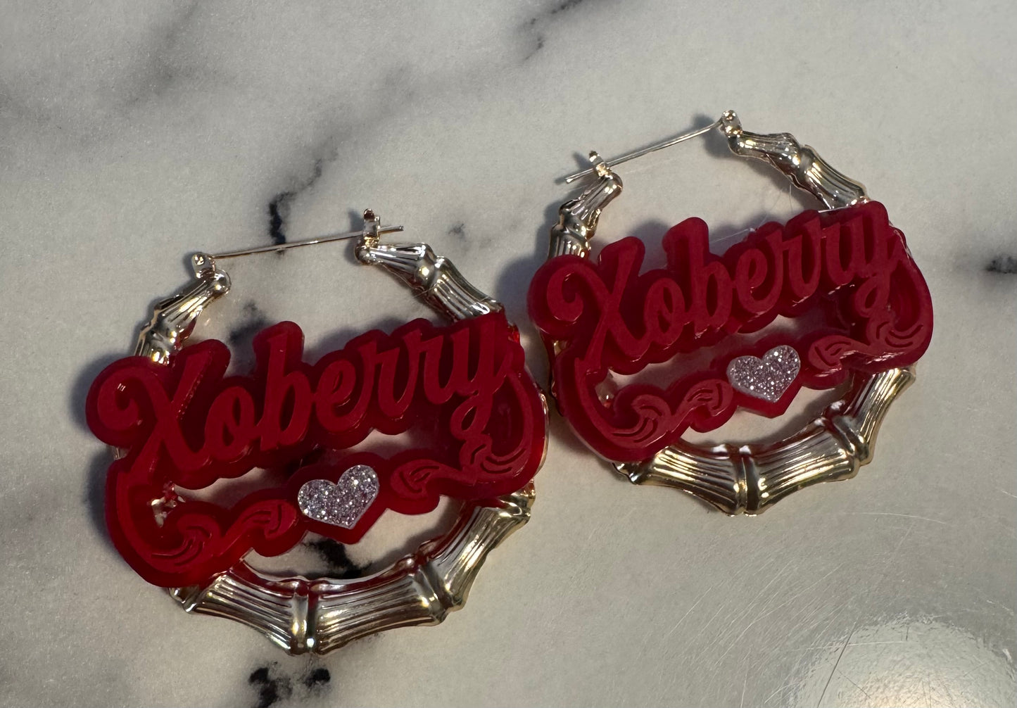 Custom Bamboo Color Earrings