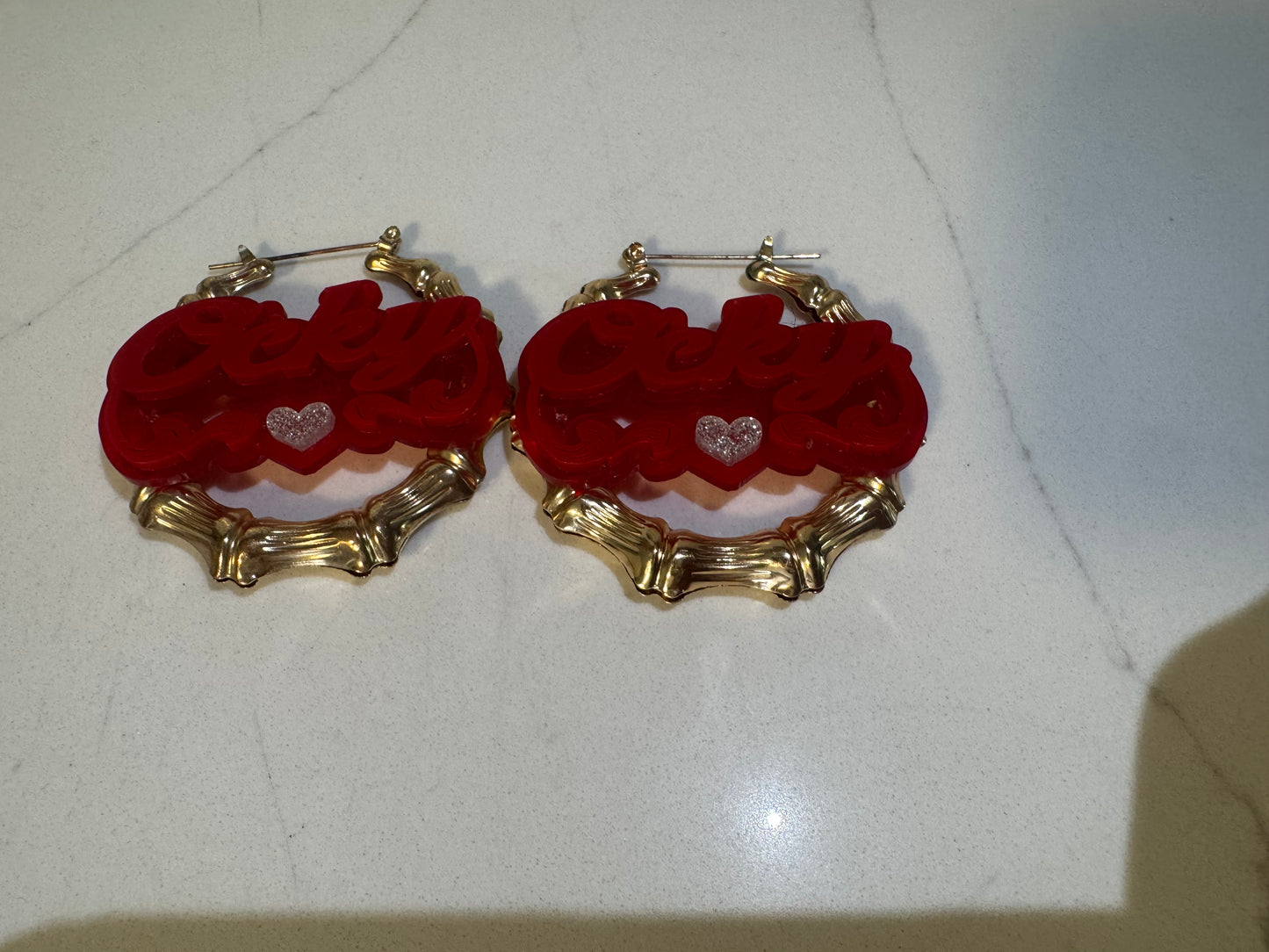 Custom Bamboo Color Earrings