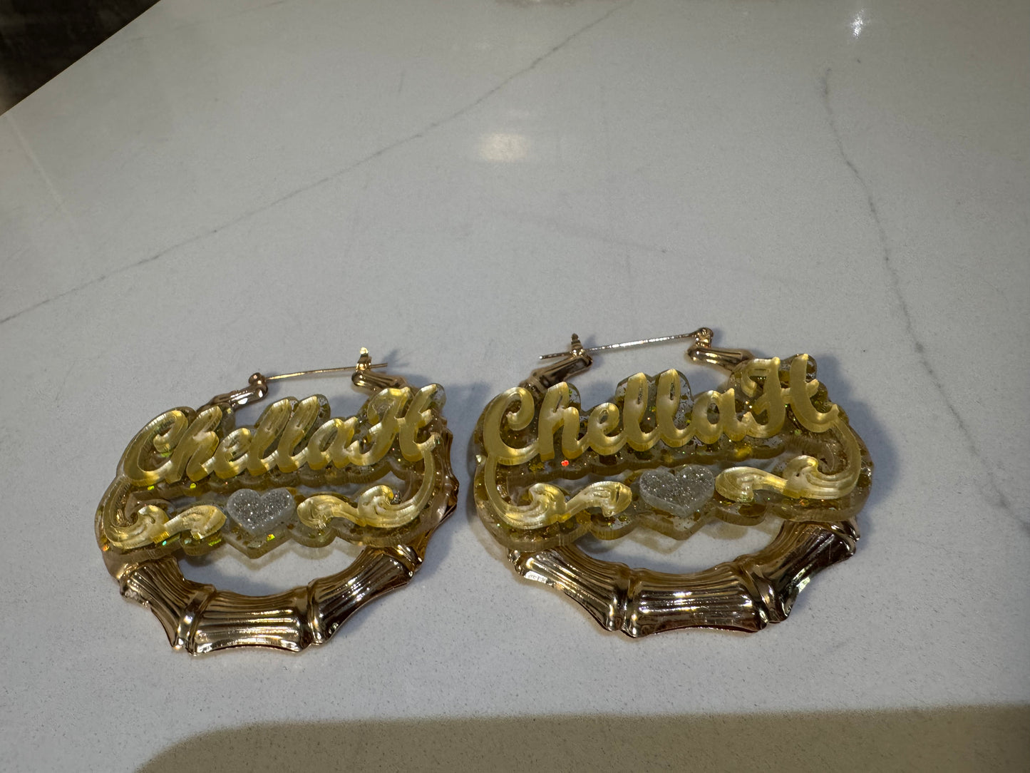 Custom Bamboo Color Earrings